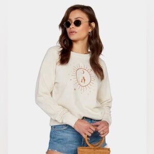 MATE the Label Cream Sweatshirt with Orange Graphic